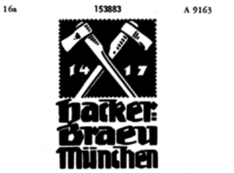 Hacker: Braeu München 1417 Logo (DPMA, 21.07.1911)