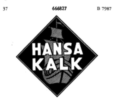 HANSA KALK Logo (DPMA, 12.09.1953)