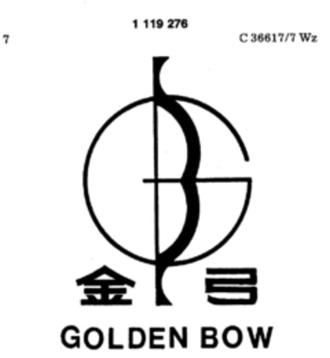 GOLDEN BOW Logo (DPMA, 14.07.1987)