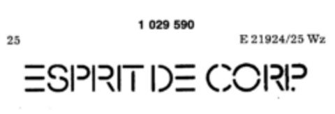 ESPRIT DE CORP. Logo (DPMA, 17.12.1980)