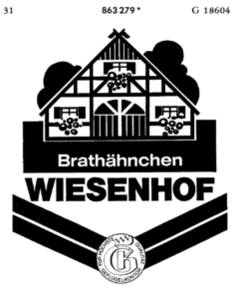 Wiesenhof Brathänchen Logo (DPMA, 09.04.1969)