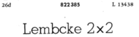 Lembcke 2x2 Logo (DPMA, 09/01/1965)