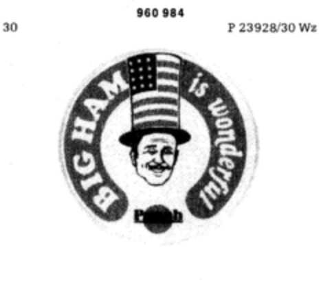 BIG HAM is wonderful Logo (DPMA, 16.07.1976)