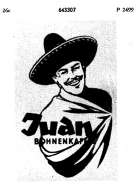 Juan BOHNENKAFFEE Logo (DPMA, 21.07.1952)