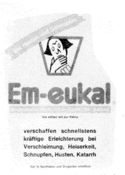 Em-eukal  Die echten mit der Fahne Logo (DPMA, 01/19/1965)