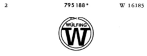 WÜLFING W Logo (DPMA, 03.07.1964)