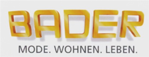 BADER MODE. WOHNEN. LEBEN. Logo (DPMA, 08/17/2013)