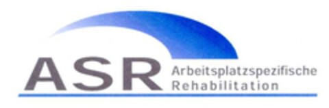 ASR Arbeitsplatzspezifische Rehabilitation Logo (DPMA, 11/02/2002)