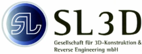 SL 3D Gesellschaft für 3D-Konstruktion & Reverse Engineering mbH Logo (DPMA, 16.01.2004)