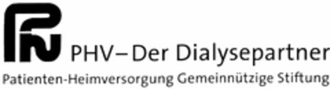 PHV-Der Dialysepartner Patienten-Heimversorgung Gemeinnützige Stiftung Logo (DPMA, 07.08.2004)