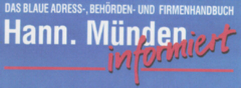 DAS BLAUE Hann.Münden informiert Logo (DPMA, 09.06.1995)