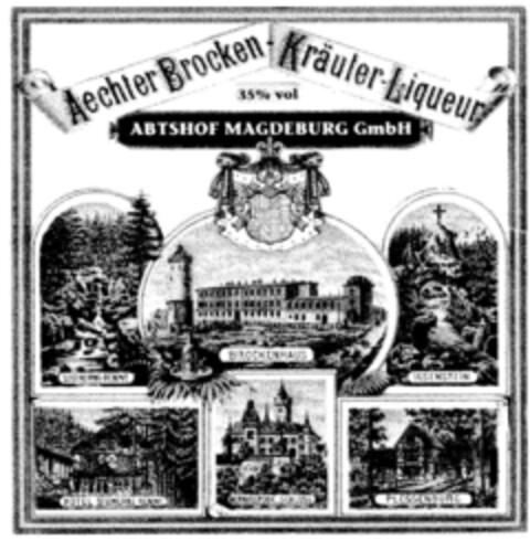 Aechter Brocken Kräuter-Liqueur Logo (DPMA, 04/08/1998)
