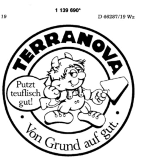 TERRANOVA   Von Grund auf gut   Putzt teuflisch gut! Logo (DPMA, 22.03.1989)