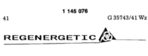 REGENERGETIC Logo (DPMA, 22.07.1988)
