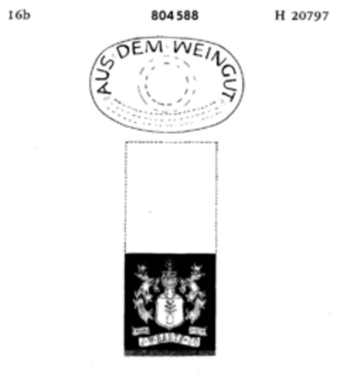 AUS DEM WEINGUT Logo (DPMA, 27.12.1961)
