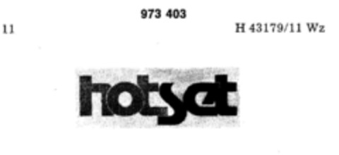 hot set Logo (DPMA, 04.07.1977)