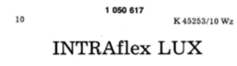 INTRAflex LUX Logo (DPMA, 01.12.1982)