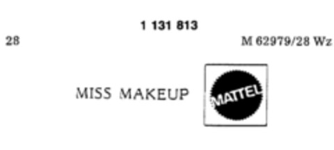 MISS MAKEUP MATTEL Logo (DPMA, 05/27/1988)