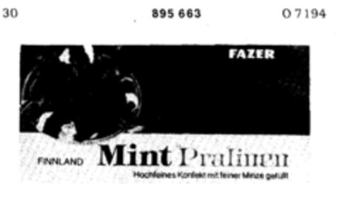 FAZER Mint Pralinen Logo (DPMA, 28.04.1971)