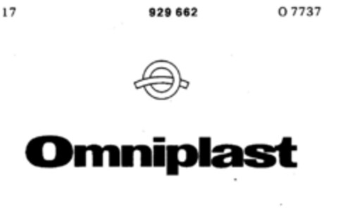 O Omniplast Logo (DPMA, 01.02.1973)