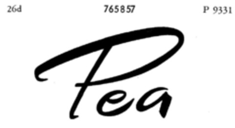 Pea Logo (DPMA, 12.03.1960)