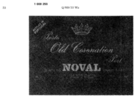 Porto Old Coronation QUINTA DO NOVAL VINHOS, SARL Logo (DPMA, 02/09/1979)