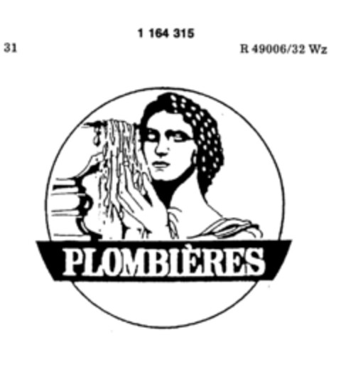 PLOMBIERES Logo (DPMA, 10.02.1990)