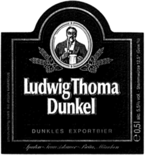 Ludwig Thoma Dunkel  DUNKLES EXPORTBIER Logo (DPMA, 04/15/1992)