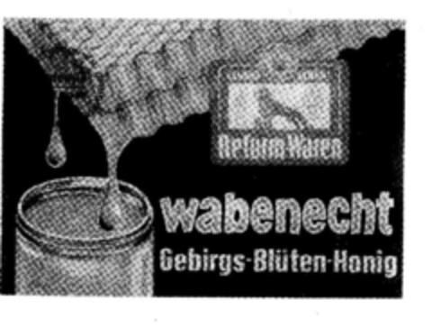 wabenecht Gebirgs-Blüten-Honig Logo (DPMA, 02.04.1963)