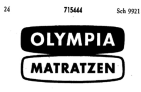 OLYMPIA MATRATZEN Logo (DPMA, 03.08.1957)