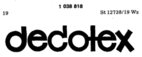 decotex Logo (DPMA, 20.05.1981)