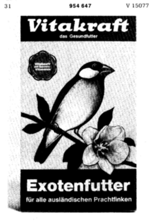 Vitakraft Exotenfutter Logo (DPMA, 13.04.1976)