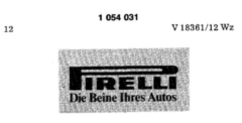 PIRELLI  Die Beine Ihres Autos Logo (DPMA, 11.03.1983)