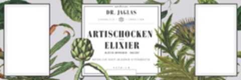 apothecary DR. JAGLAS CHARACTER TRADITION ARTISCHOCKEN-ELIXIER KLOSTER APOTHEKEN - DIGESTIF NATÜRLICHE KRAFT ERLESENER BITTERKRÄUTER PREMIUM Logo (DPMA, 08/12/2015)