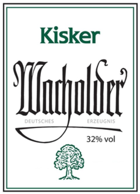 Kisker Wacholder DEUTSCHES ERZEUGNIS 32% vol Logo (DPMA, 30.01.2017)