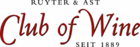 RUYTER & AST Club of Wine SEIT 1889 Logo (DPMA, 27.07.2021)