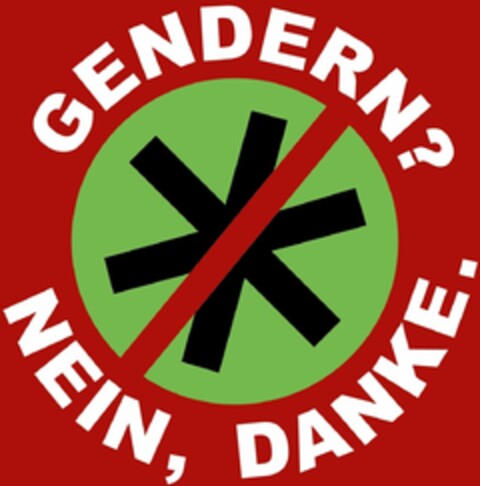 GENDERN? NEIN, DANKE. Logo (DPMA, 14.04.2023)