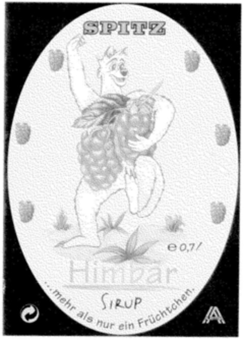SPITZ Himbär SIRUP ...mehr als nur ein Früchtchen. Logo (DPMA, 14.11.1995)