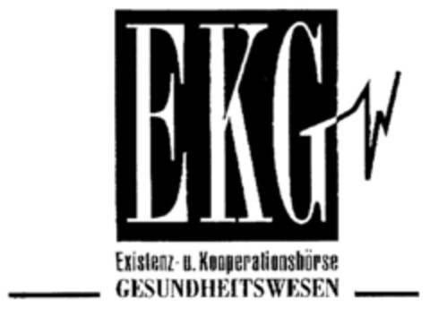 EKG Existenz- u. Kooperationsbörse GESUNDHEITSWESEN Logo (DPMA, 09/29/1998)
