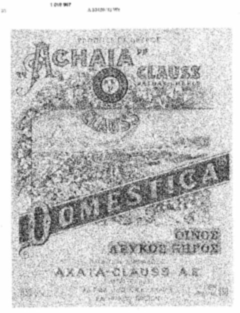 ACHAIA CLAUSS DOMESTICA Logo (DPMA, 07.06.1980)