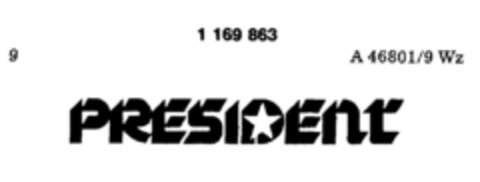 PRESIDENT Logo (DPMA, 10.08.1989)