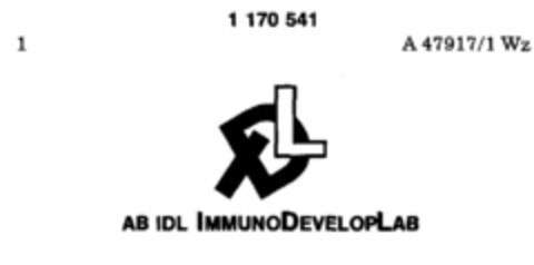 AB IDL IMMUNODEVELOPLAB Logo (DPMA, 27.03.1990)