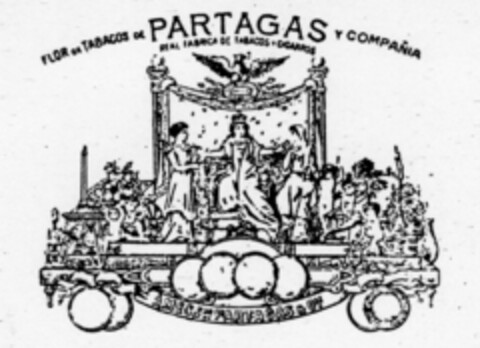 PARTAGAS REAL FABRICA DE TABACOS Y CIGARROS Logo (DPMA, 09/21/1950)