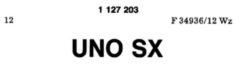 UNO SX Logo (DPMA, 12/23/1986)