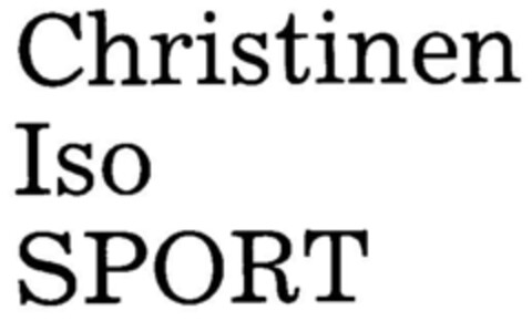 Christinen Iso SPORT Logo (DPMA, 24.01.1986)