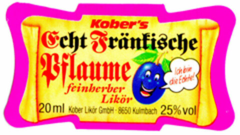 Kober's Echt Fränkische Pflaume Logo (DPMA, 29.03.1988)