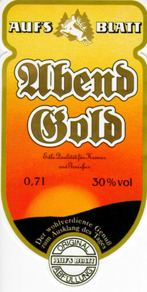 AUF`S BLATT Abend Gold Logo (DPMA, 09/10/1991)