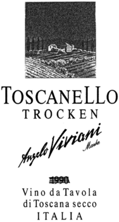 TOSCANELLO TROCKEN Logo (DPMA, 24.12.1991)