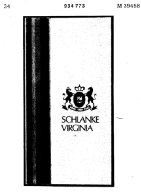 SCHLANKE VIRGINIA PM Logo (DPMA, 30.07.1974)