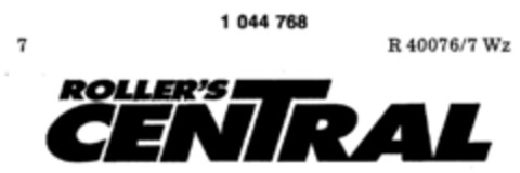 ROLLER`S CENTRAL Logo (DPMA, 06/21/1982)